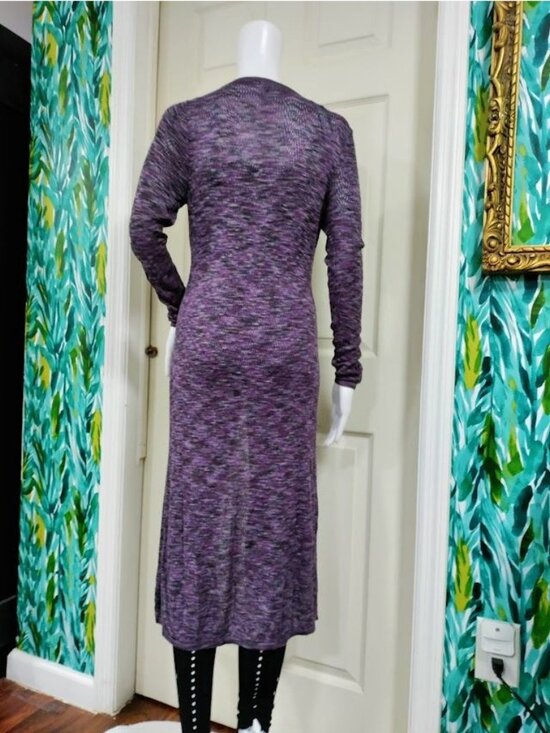 Boutique Forever 21 Stretch Long Purple Cardigan S - Picture 3 of 11